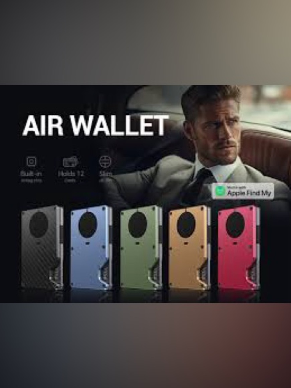 Avant Wood Air Wallet Pro/Black Glossy